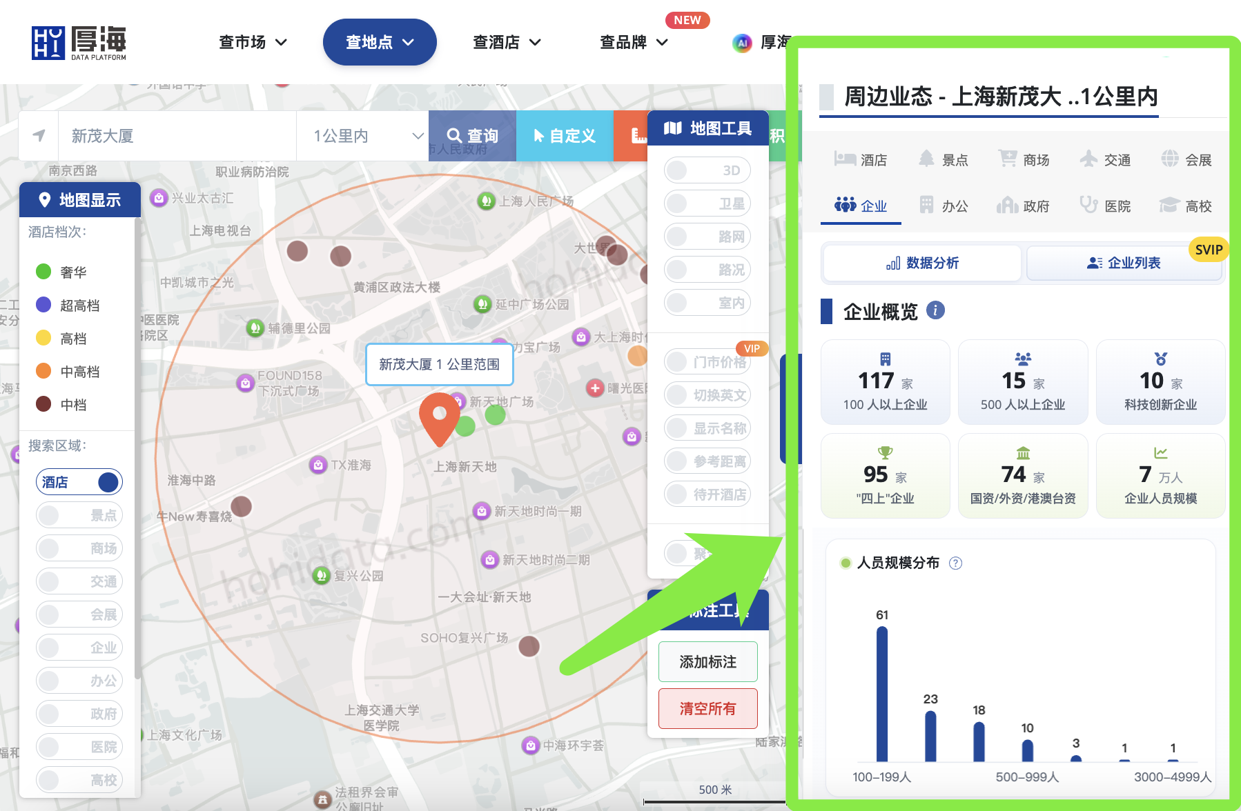 查地点企业数据看板