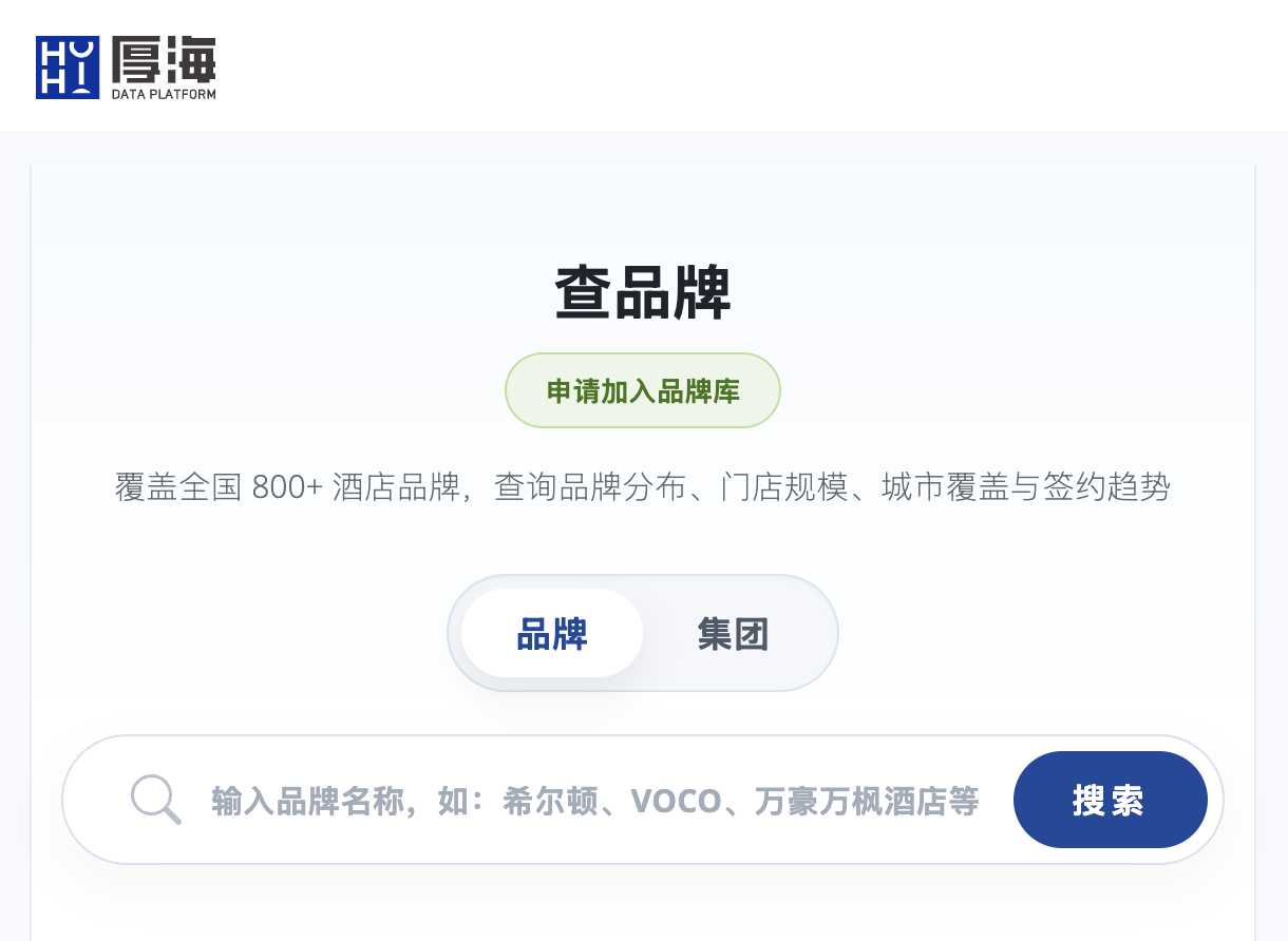 厚海查品牌搜索页